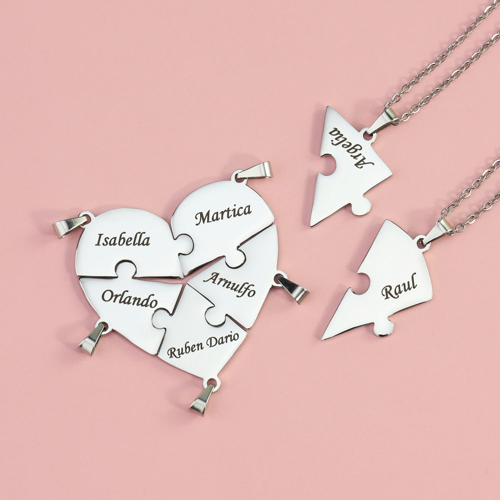 Personalized Heart Shape Pendant Necklace