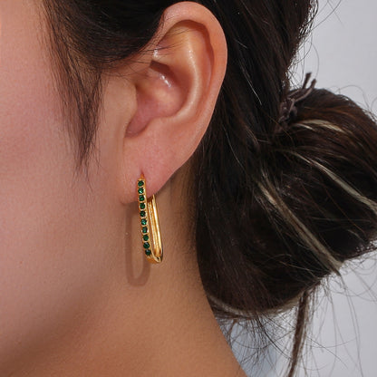 Minimalist Rectangle Hoop Earring| www.balibeachfashion.com
