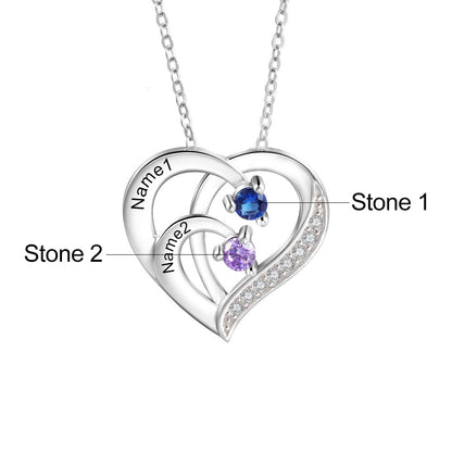 Forever Heart Birthstone Necklace| www.balibeachfashion.com