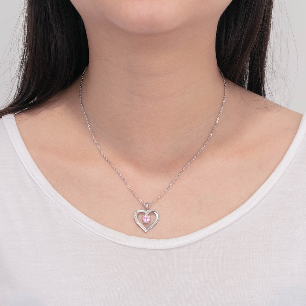 Silver Birthstone Necklaces