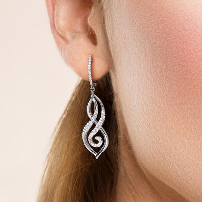 Silver Sparkling Earrings