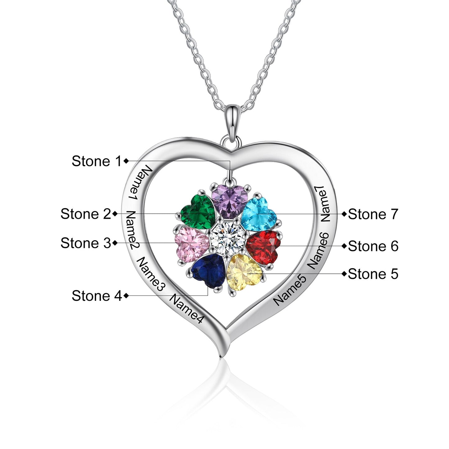 Love Family Customized Pendant Necklace https://shinyjoules.com/collections/necklace