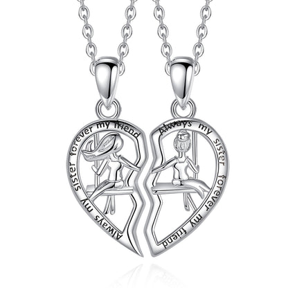 Forever Friend Sister Gift| Best friend forever necklace gift | https://shinyjoules.com