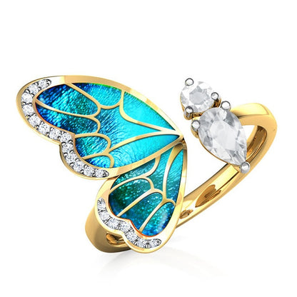 Bow Wing Crystal - Adjustable Ring