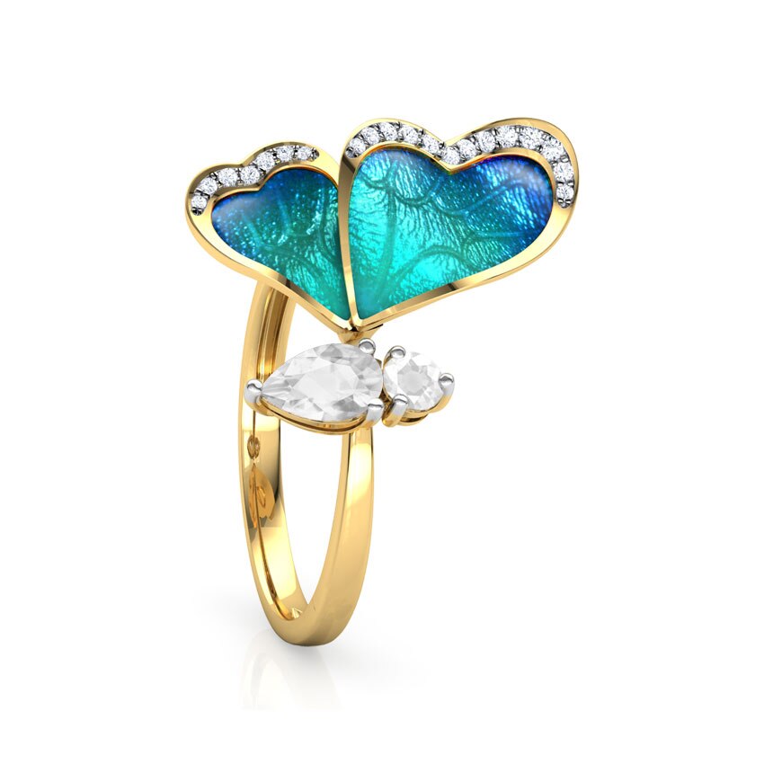 Bow Wing Crystal - Adjustable Ring