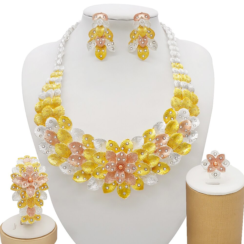 Flower Jewellery Set (24k Gold)